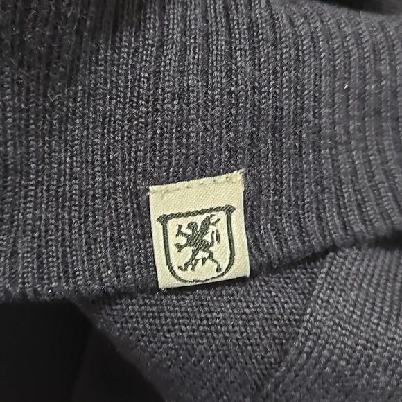 Stacy Adams Navy Blue Tan Plaid Quarter Zip Pullover Sweater Sz 5X - Picture 7 of 12